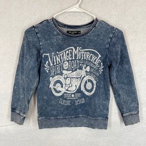 Real Clothing Kids Pullover Sweatshirt Top Vintage Motorcycle Print